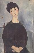 Jeune fille assise (mk38) Amedeo Modigliani